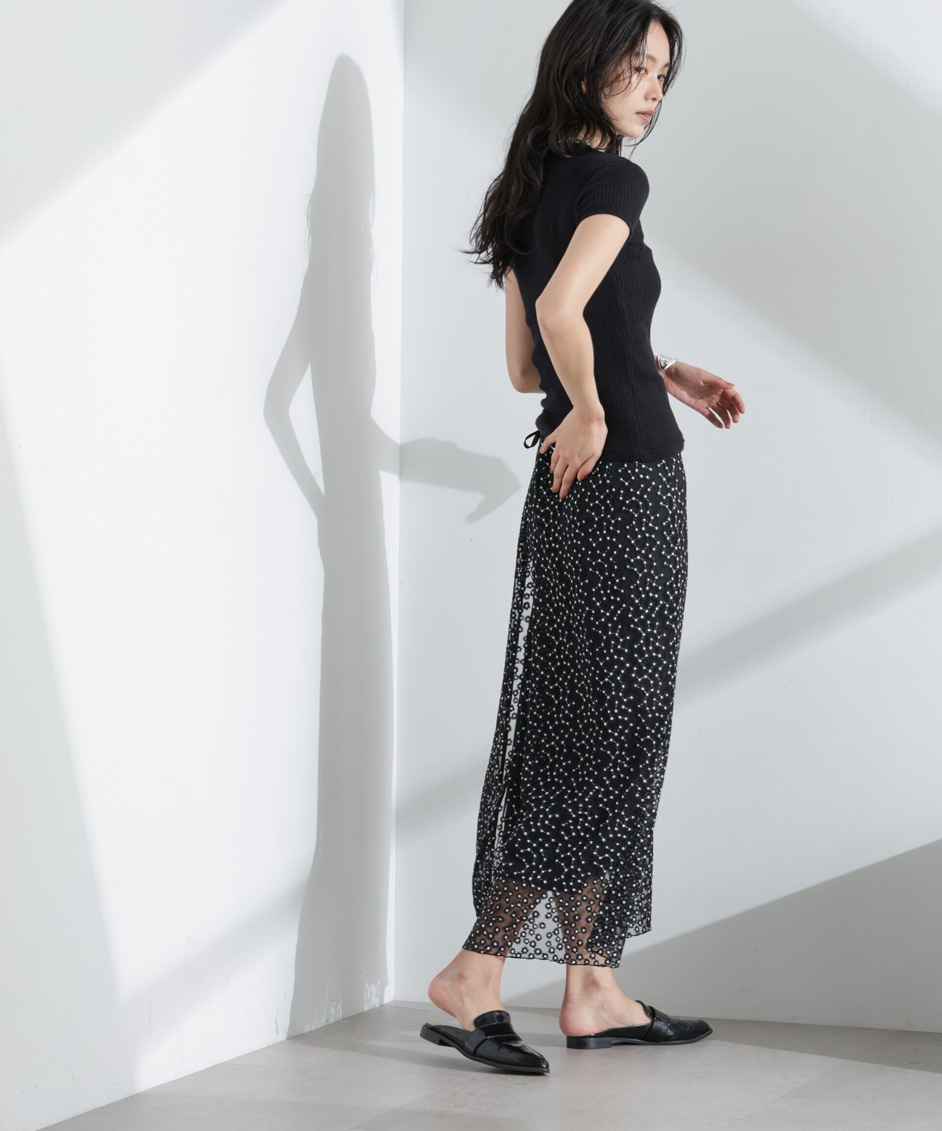 nano･universe「レースラップスカート」|スカート|