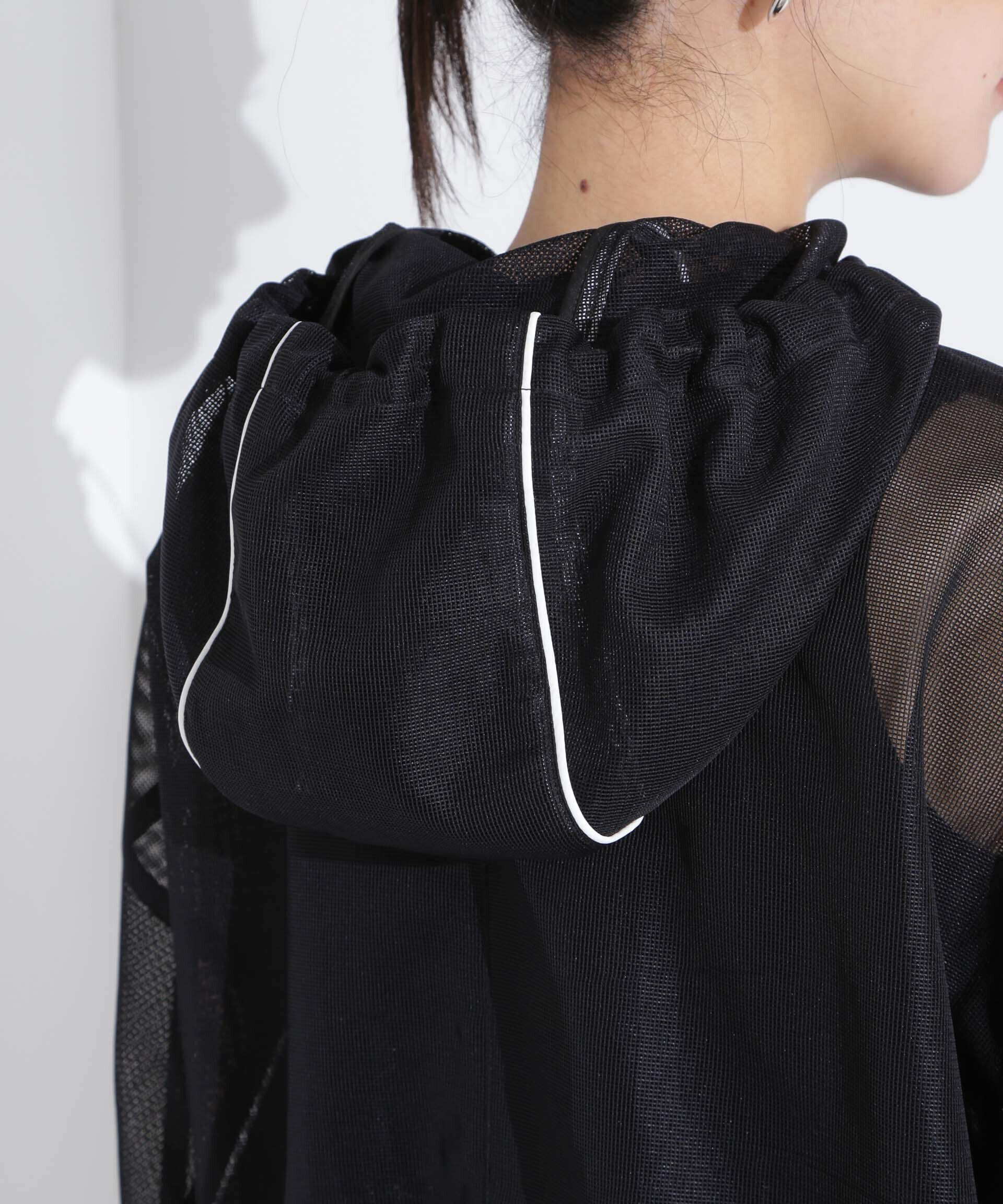 nano･universe「配色パイピングメッシュブルゾン」|ブルゾン・スタジャン|