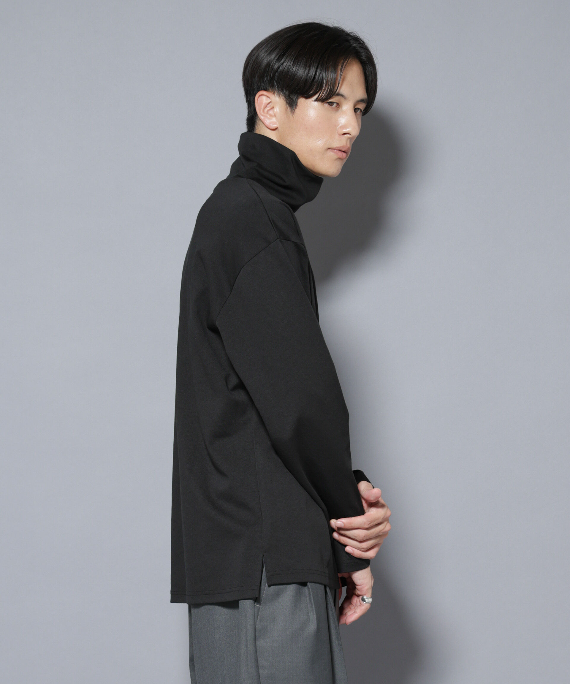 nano･universe「｢NJ/CLUB｣ ポンチタートルネック」|Tシャツ・カットソー|