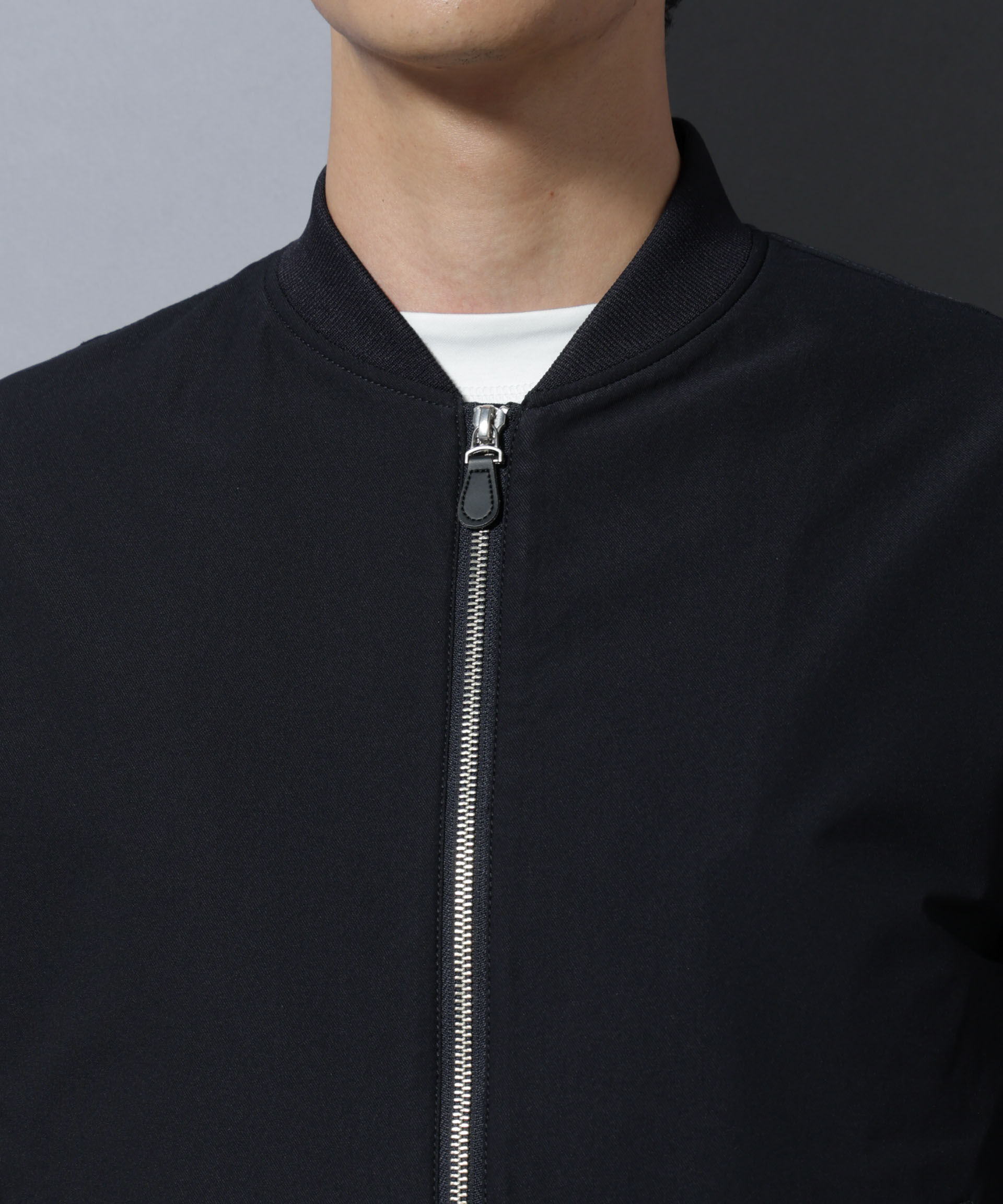 nano･universe「「N BASIC」TEXBRID(R)ツイルMA-1/撥水(セットアップ可)」|ブルゾン・スタジャン|