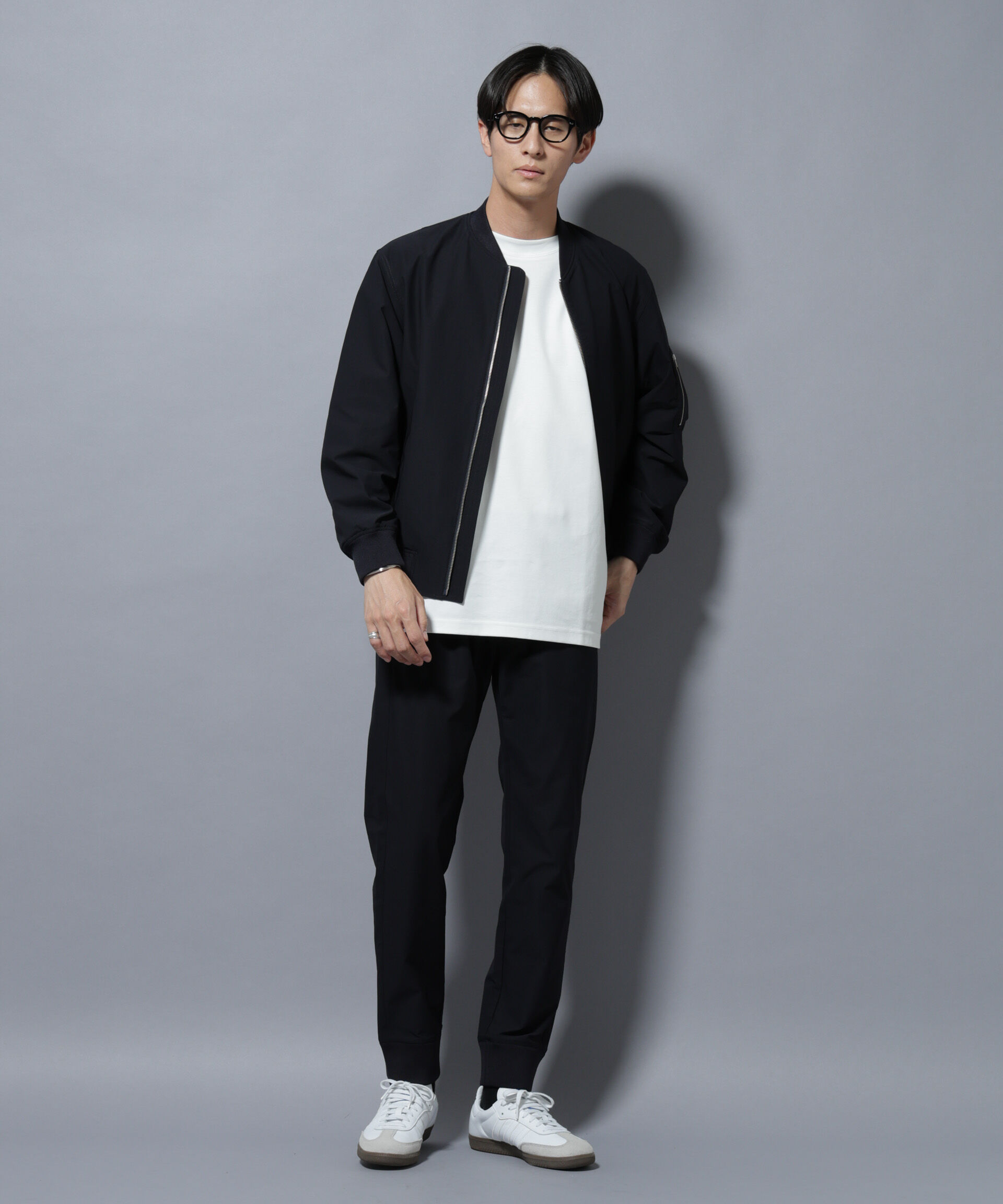 nano･universe「「N BASIC」TEXBRID(R)ツイルMA-1/撥水(セットアップ可)」|ブルゾン・スタジャン|