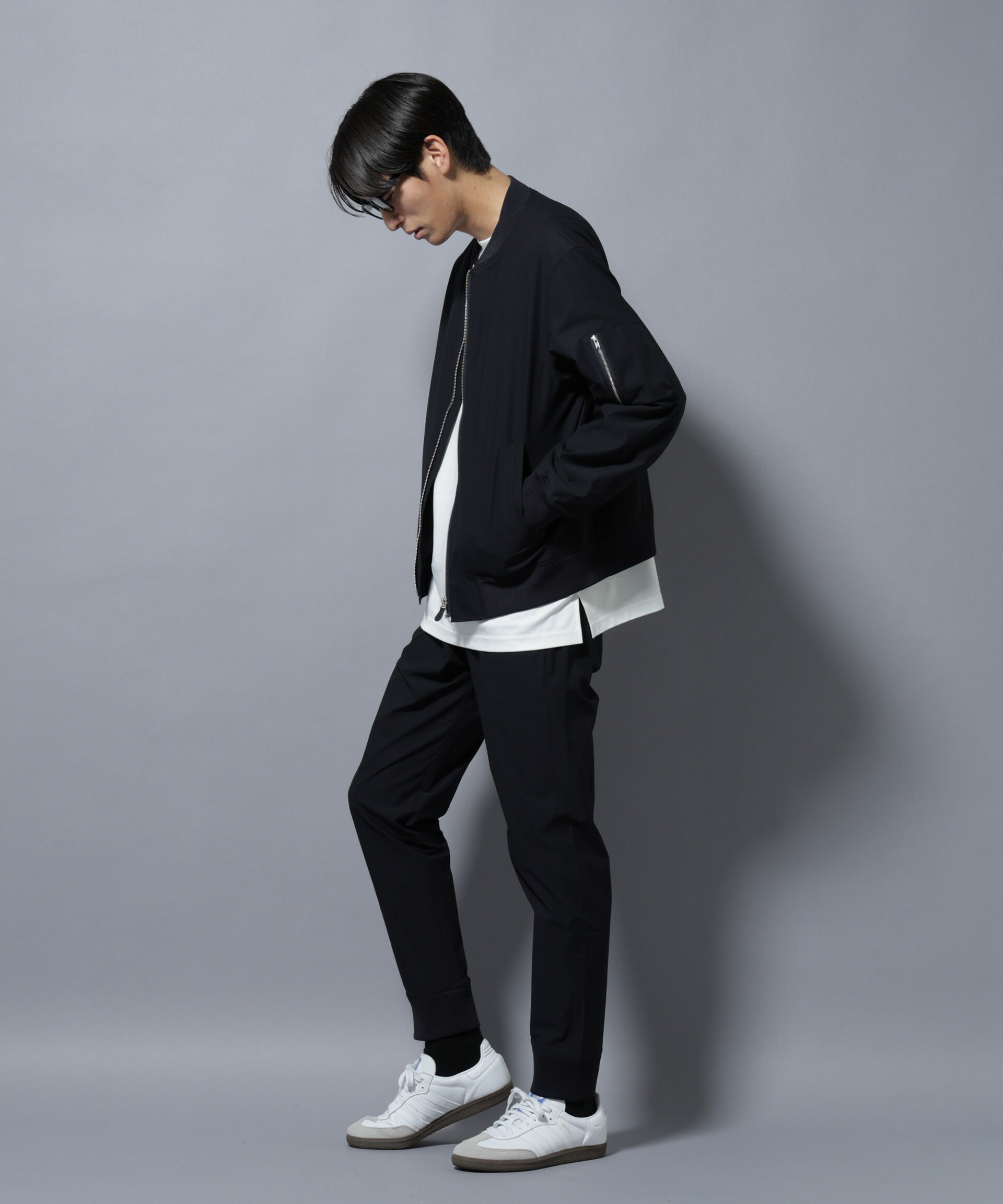 nano･universe「「N BASIC」TEXBRID(R)ツイルMA-1/撥水(セットアップ可)」|ブルゾン・スタジャン|