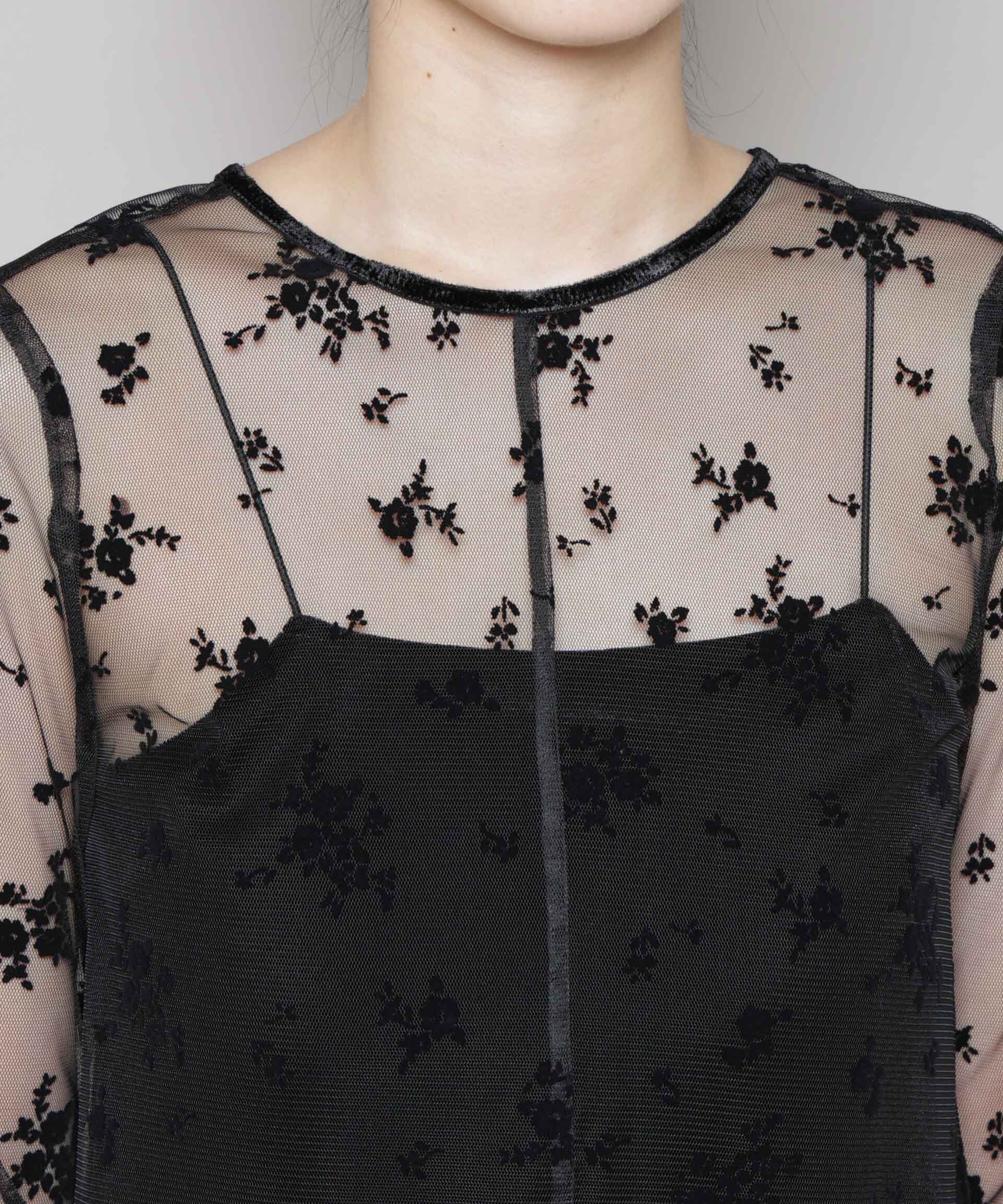 nano･universe「kaene/フロッキーベロア2wayドレス」|ワンピース|