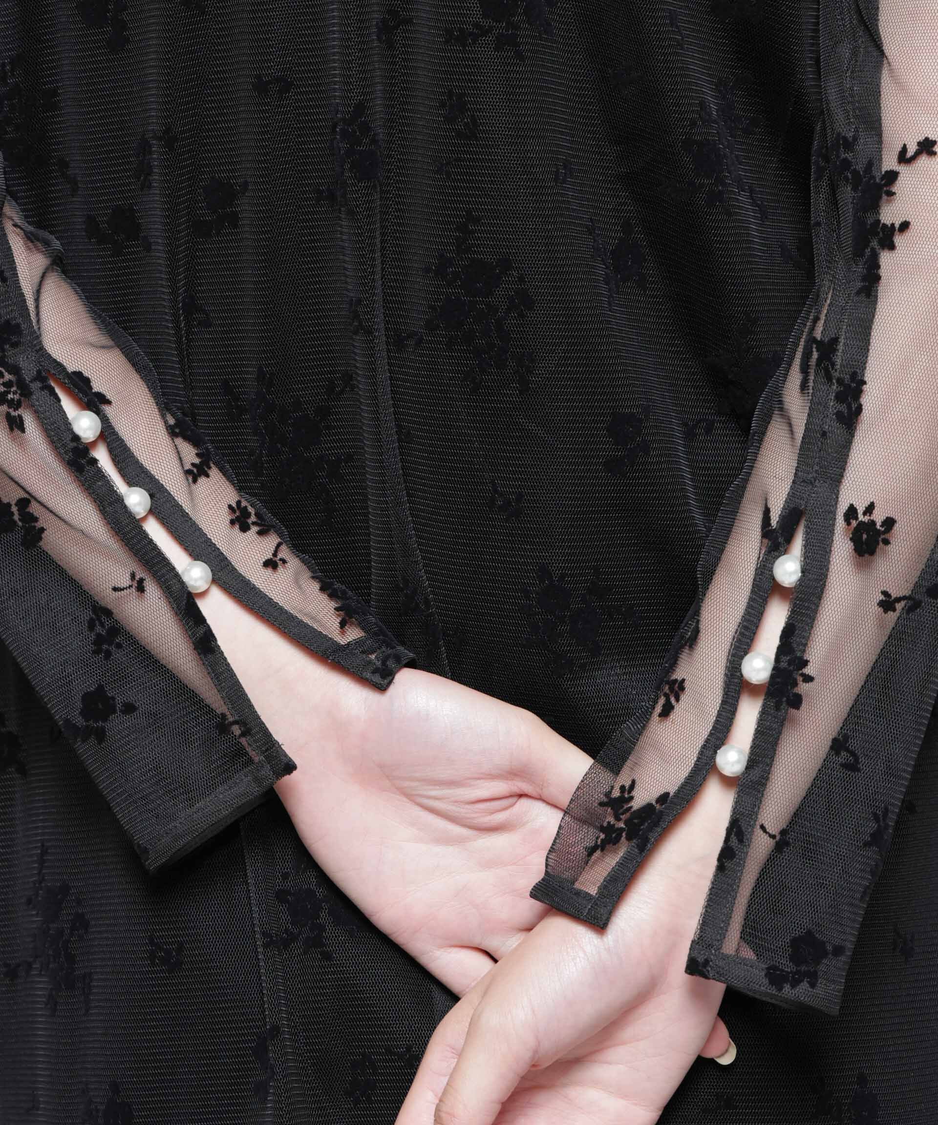 nano･universe「kaene/フロッキーベロア2wayドレス」|ワンピース|