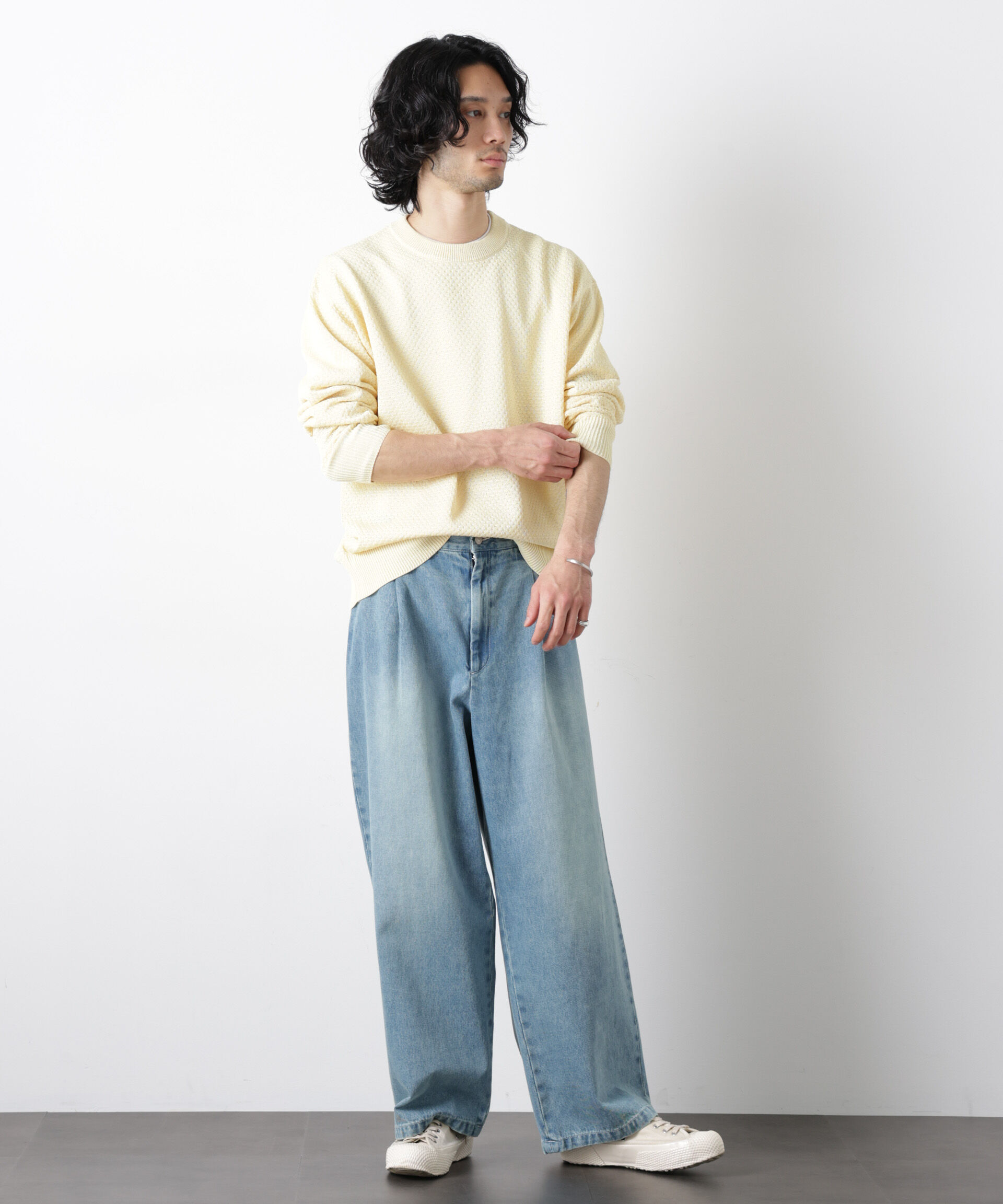 nano･universe「｢OtoNANO｣大人のワイドデニムパンツ」|チノ|