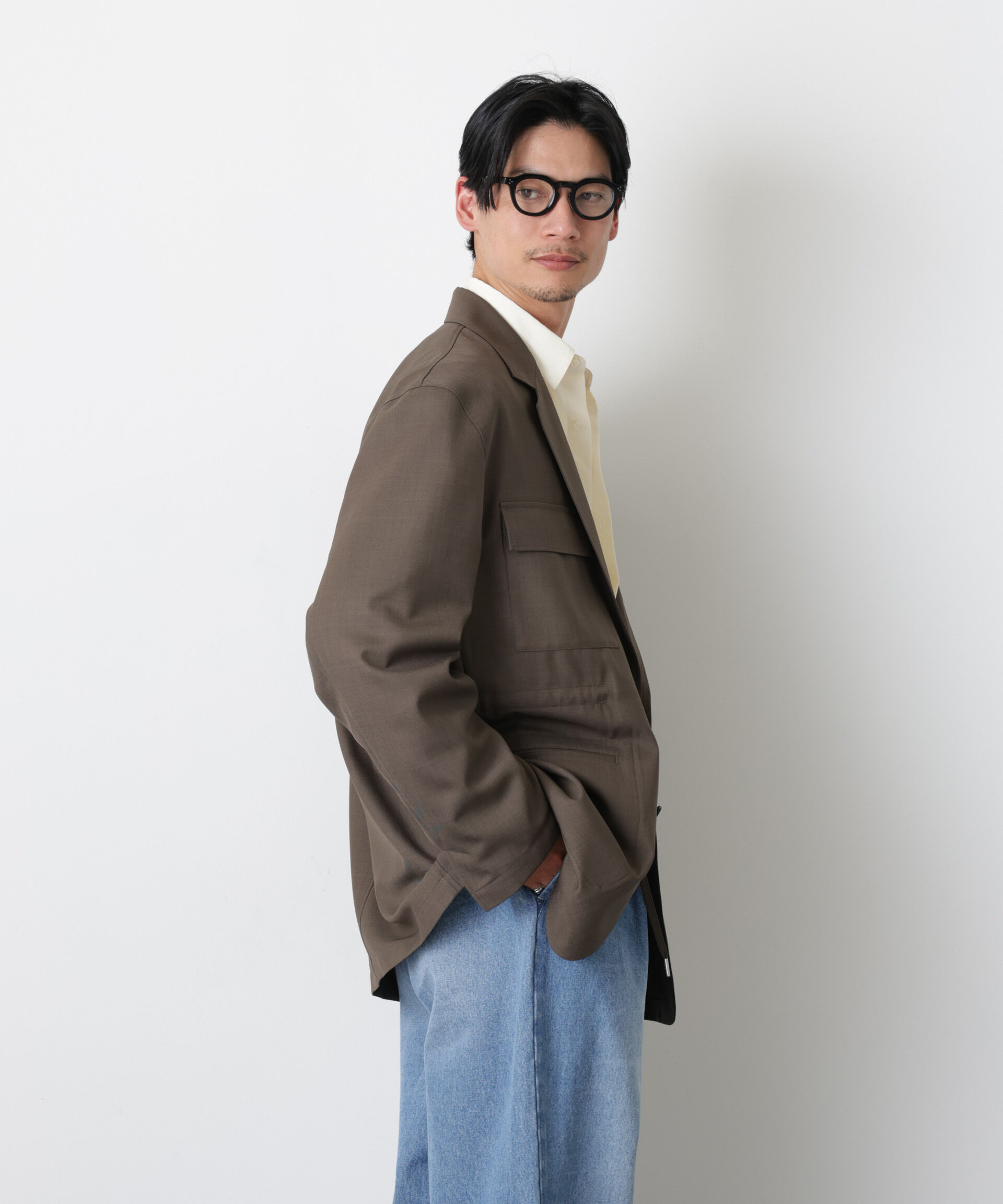 nano･universe「｢Gavante｣ ドライギャバテーラードジャケット」|テーラードジャケット|