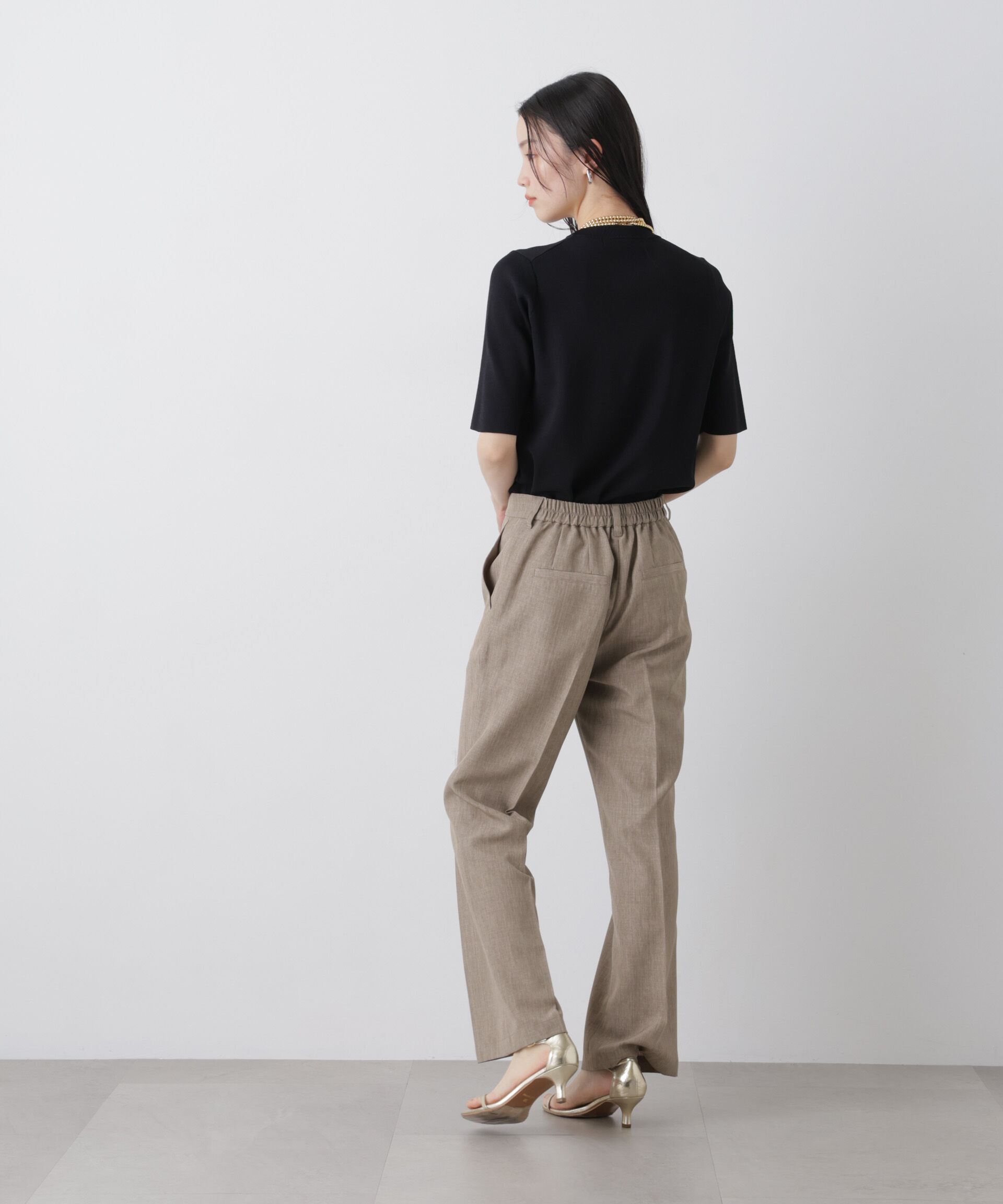 nano･universe「多機能センタープレスパンツ(セットアップ可)」|チノ|