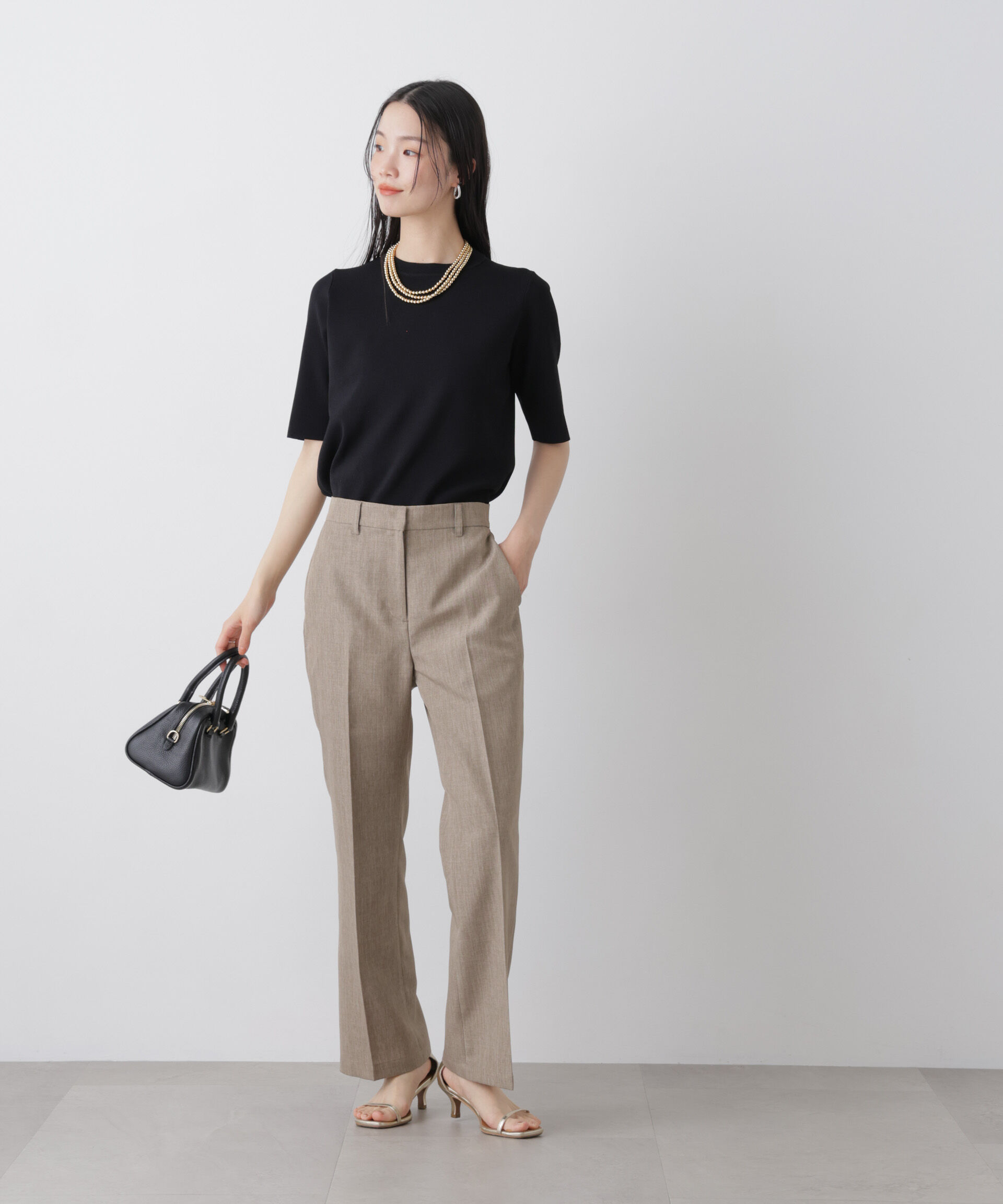 nano･universe「多機能センタープレスパンツ(セットアップ可)」|チノ|