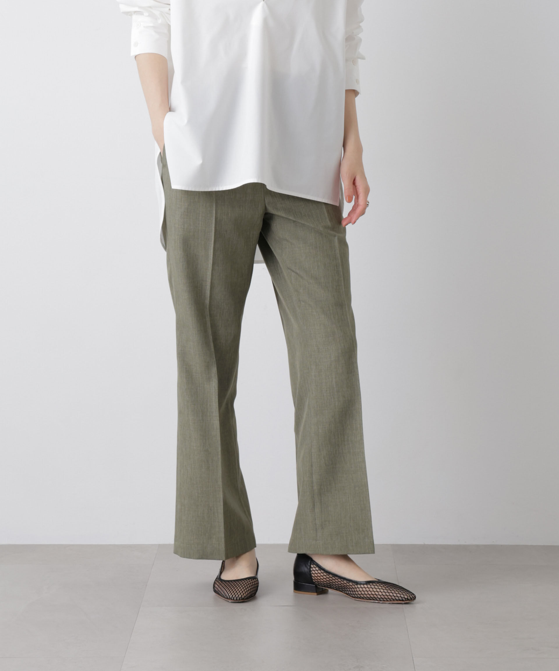 nano･universe「多機能センタープレスパンツ(セットアップ可)」|チノ|