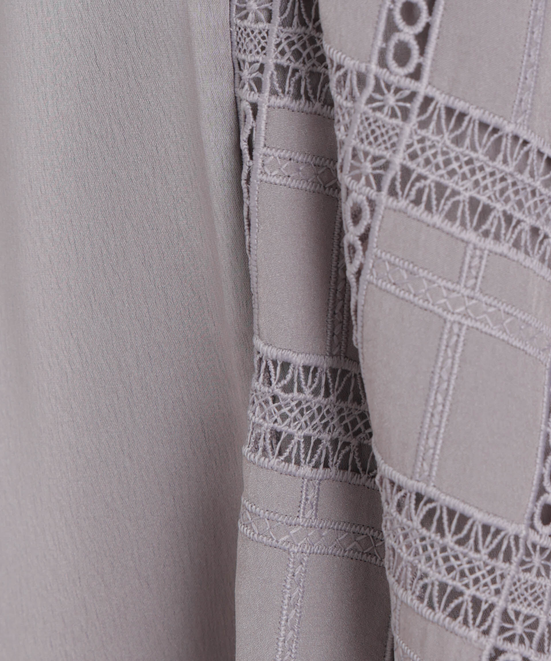 nano･universe「スクエアヘム刺繍レース切り替えスカート」|スカート|