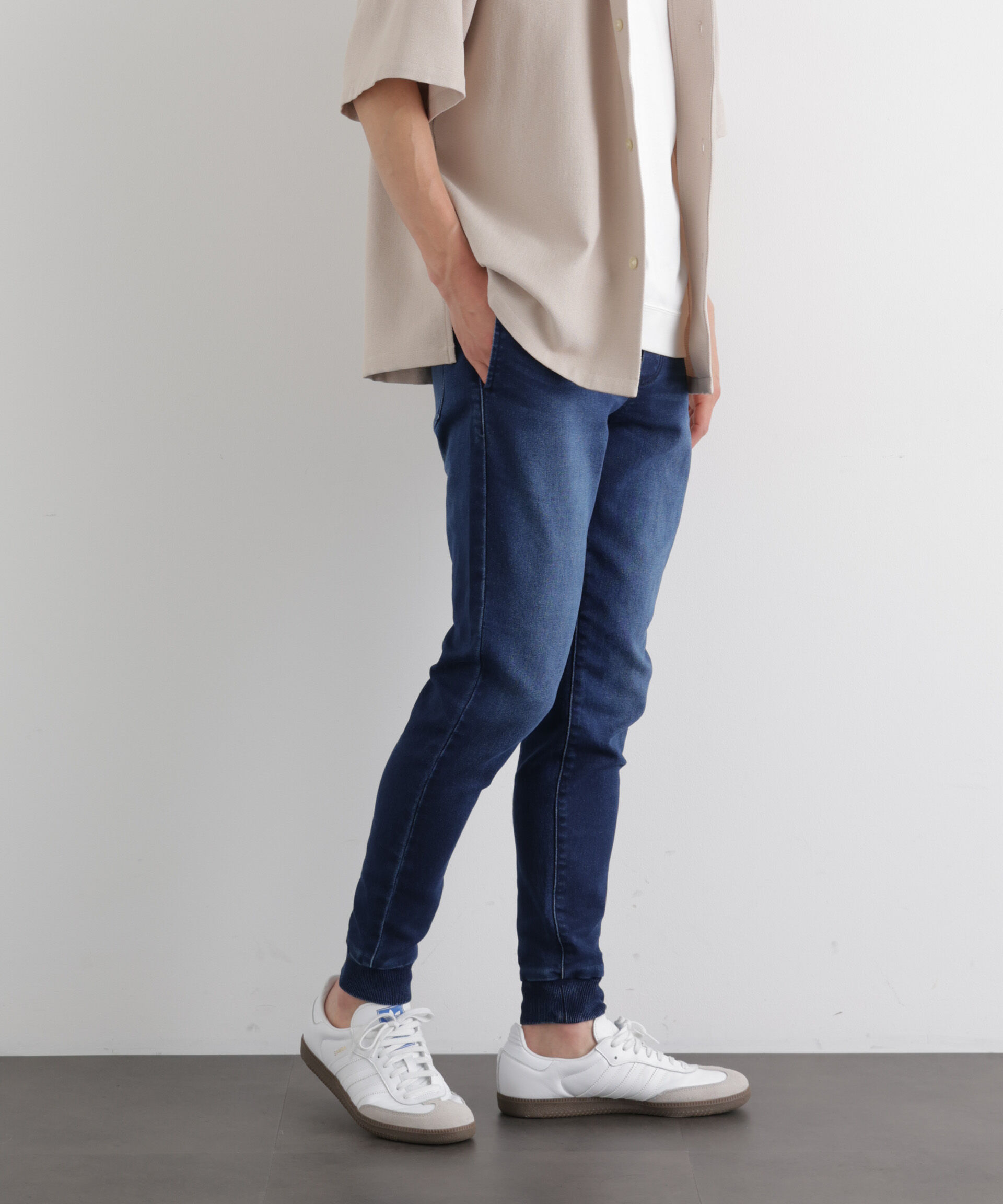 nano･universe「｢Meaningful Continuity｣ ストレッチデニムジョガーパンツ」|チノ|