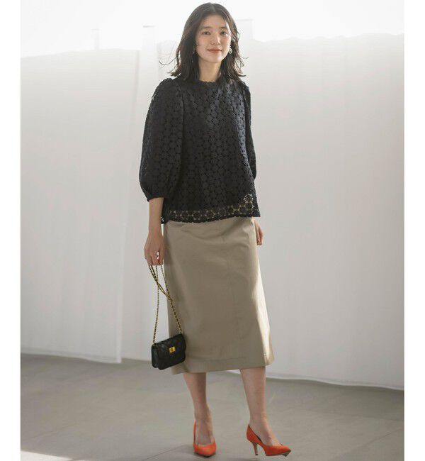 組曲「【WEB限定】サテンストレッチ Iラインスカート」|スカート|