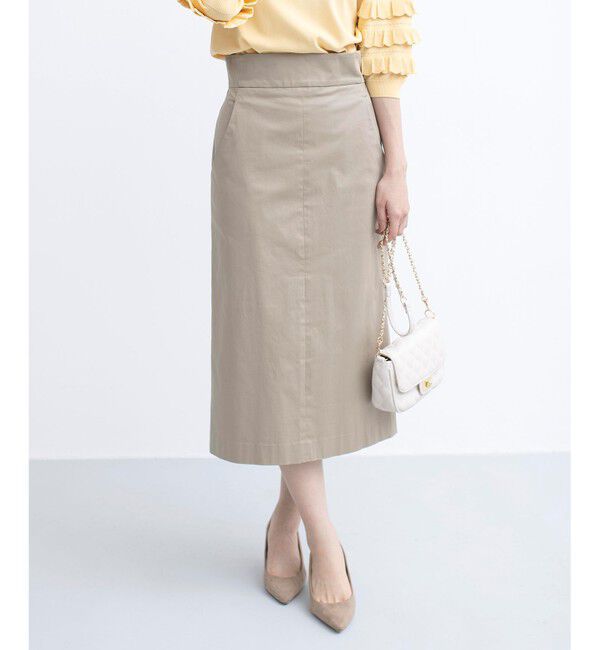 組曲「【WEB限定】サテンストレッチ Iラインスカート」|スカート|