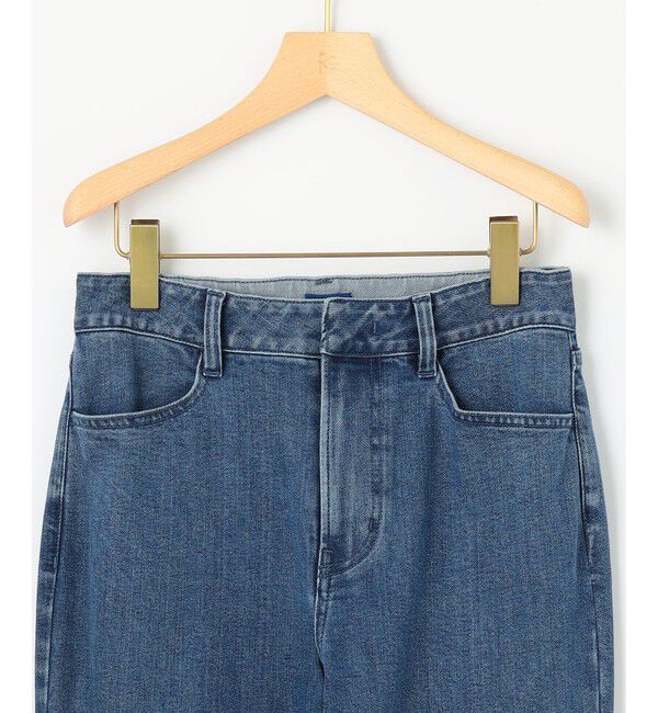 組曲「ライトデニム ベルト付きストレートパンツ」|デニム|