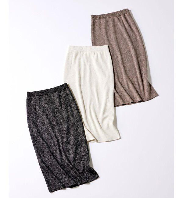 組曲「【Oggiコラボ】きらきらラメニットスカート」|スカート|