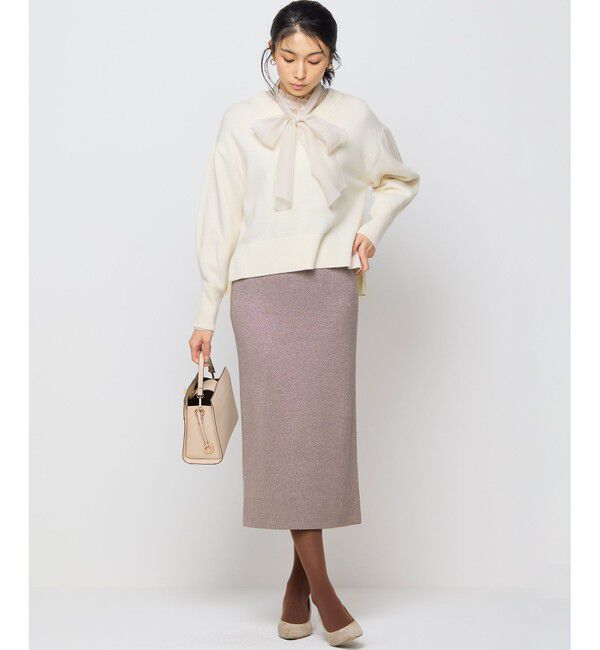 組曲「【Oggiコラボ】きらきらラメニットスカート」|スカート|