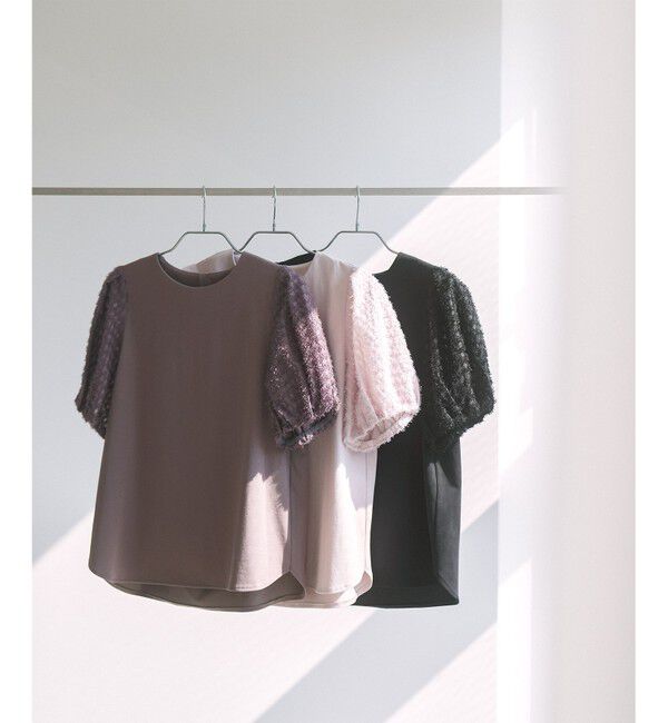 組曲「華感コンビネーションスリーブ カットソー」|Tシャツ・カットソー|