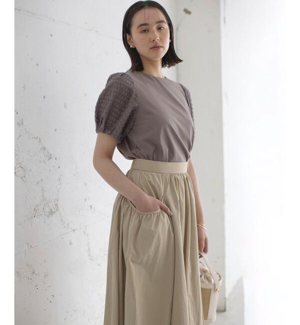 組曲「華感コンビネーションスリーブ カットソー」|Tシャツ・カットソー|