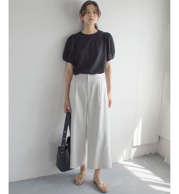 組曲「華感コンビネーションスリーブ カットソー」|Tシャツ・カットソー|