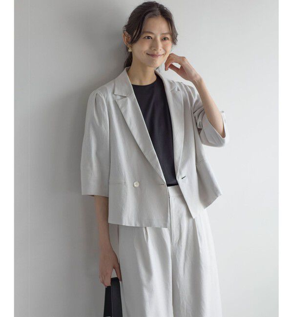 組曲「華感コンビネーションスリーブ カットソー」|Tシャツ・カットソー|