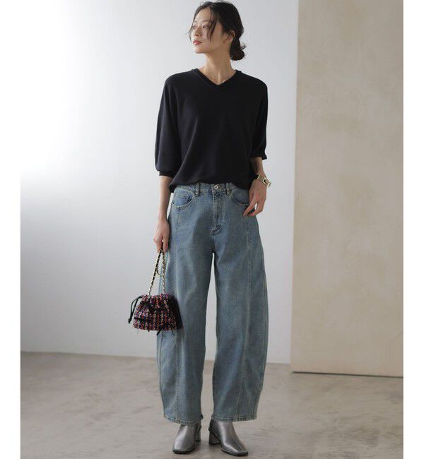 組曲「【加藤ローサさん着用】ライトデニムカーブパンツ」|デニム|