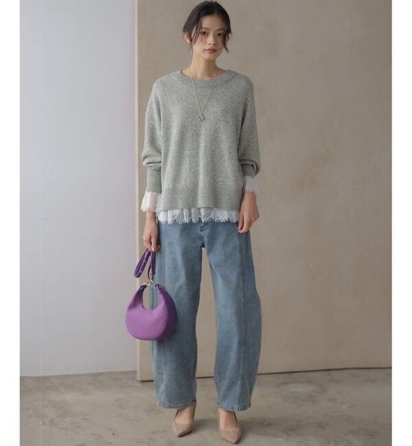 組曲「【加藤ローサさん着用】ライトデニムカーブパンツ」|デニム|