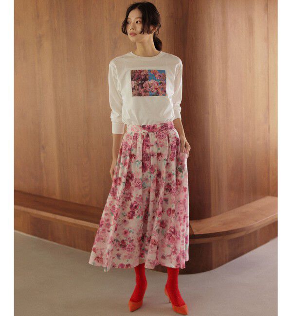 組曲「【Flower Collection】ブーケフラワープリント スカート」|スカート|