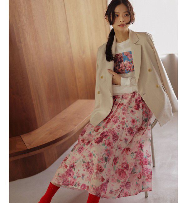 組曲「【Flower Collection】ブーケフラワープリント スカート」|スカート|