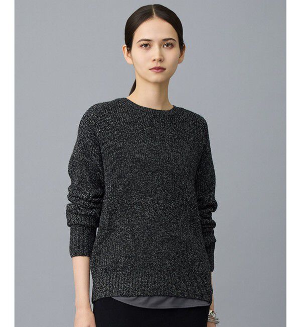 自由区「【カタログ掲載・着回し力抜群】カラーメランジ ニット」|ニット・セーター|ブラック
