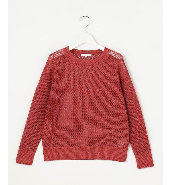 自由区「【SHIHOさん着用】リネンミドルゲージメッシュ ニット」|ニット・セーター|