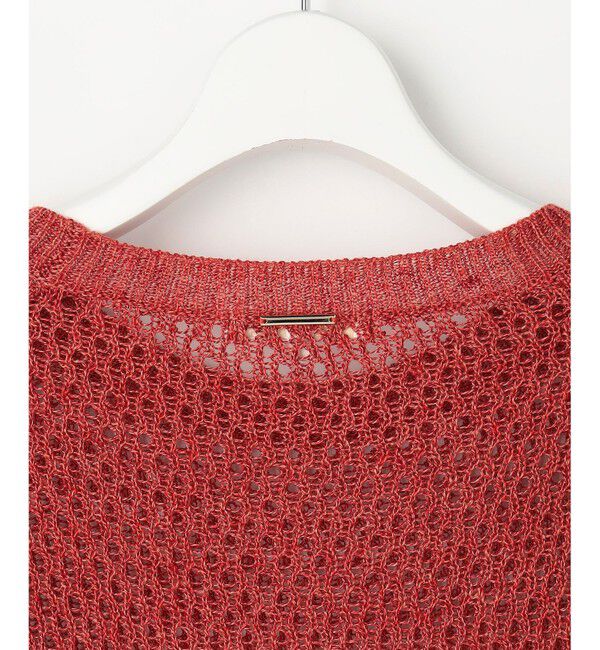 自由区「【SHIHOさん着用】リネンミドルゲージメッシュ ニット」|ニット・セーター|