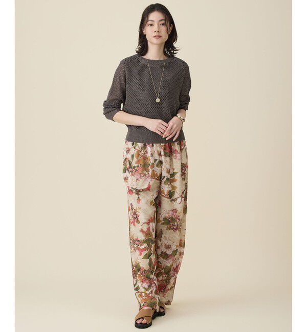 自由区「【SHIHOさん着用】リネンミドルゲージメッシュ ニット」|ニット・セーター|