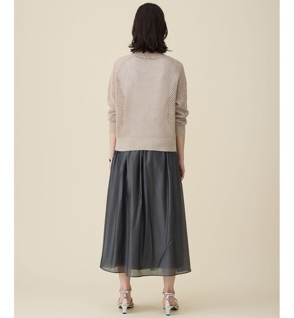 自由区「【SHIHOさん着用】リネンミドルゲージメッシュ ニット」|ニット・セーター|