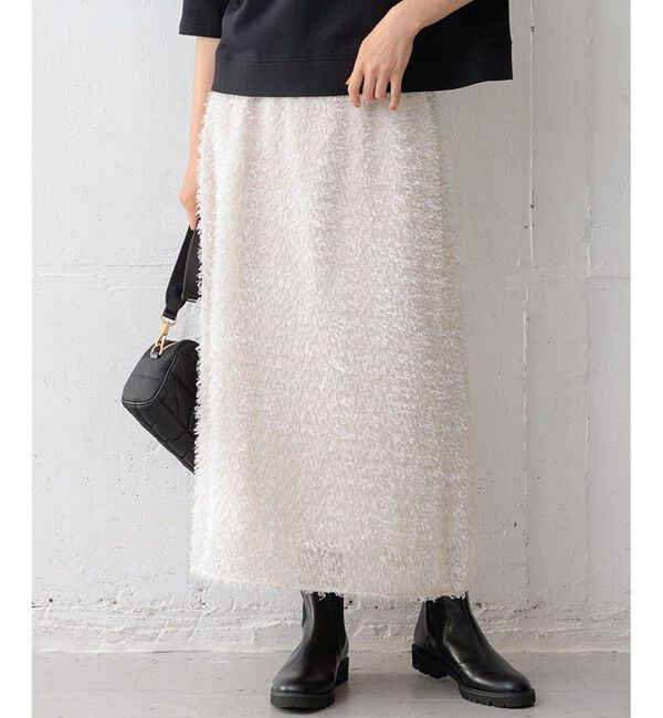 23区「【洗える】ヘアリーカットジャカード スカート」|スカート|ベージュ系