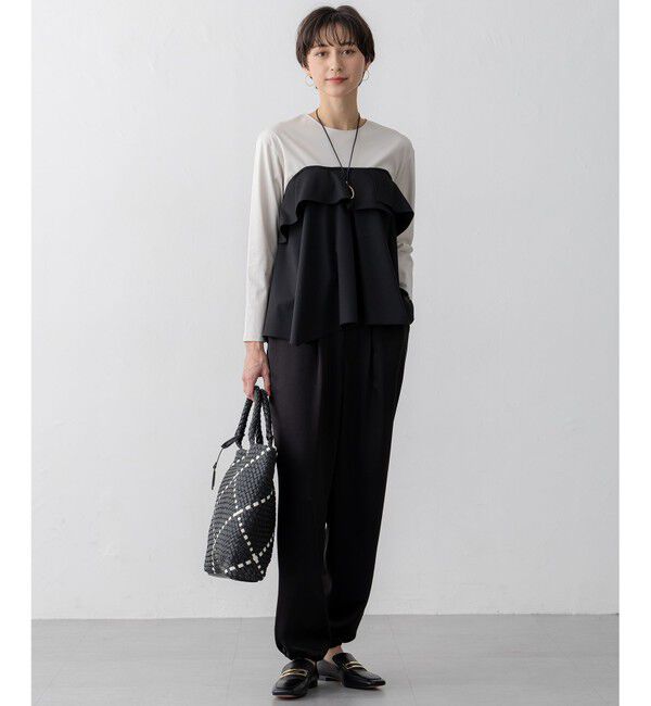 23区「【洗える】ドレープサテン 2WAY ドロスト パンツ」|その他|