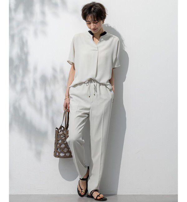 23区「【Oggi・CLASSY.掲載】ストレッチジョーゼット テーパード パンツ」|その他|