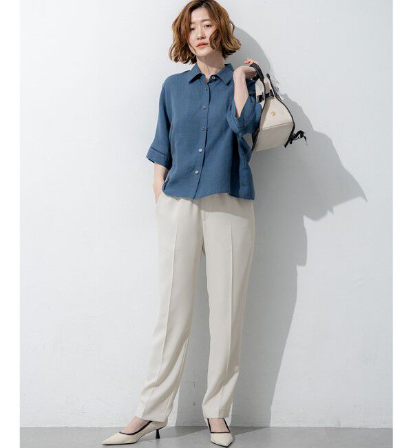 23区「【Oggi・CLASSY.掲載】ストレッチジョーゼット テーパード パンツ」|その他|