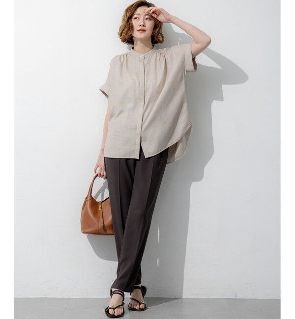 23区「【Oggi・CLASSY.掲載】ストレッチジョーゼット テーパード パンツ」|その他|