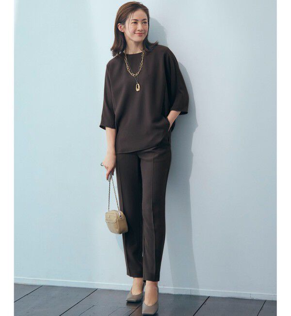 23区「【Oggi・CLASSY.掲載】ストレッチジョーゼット テーパード パンツ」|その他|