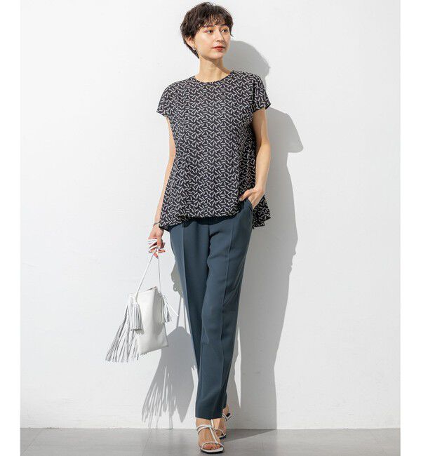 23区「【Oggi・CLASSY.掲載】ストレッチジョーゼット テーパード パンツ」|その他|