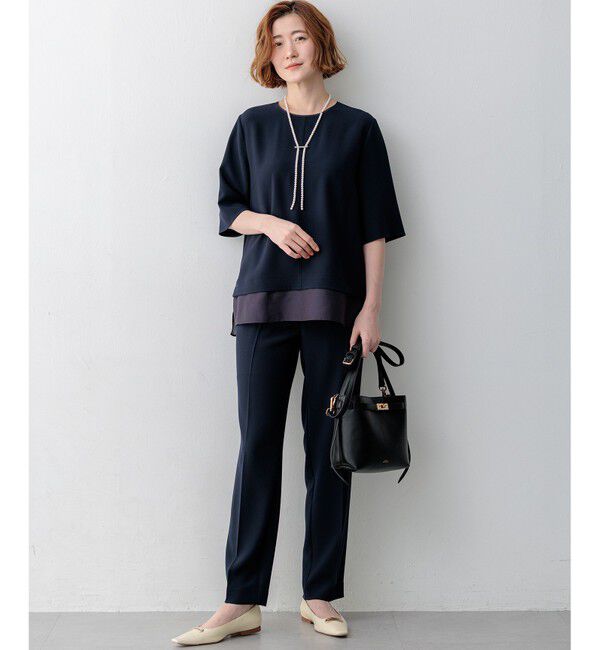 23区「【Oggi・CLASSY.掲載】ストレッチジョーゼット テーパード パンツ」|その他|