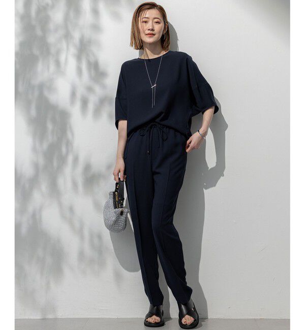 23区「【Oggi・CLASSY.掲載】ストレッチジョーゼット テーパード パンツ」|その他|