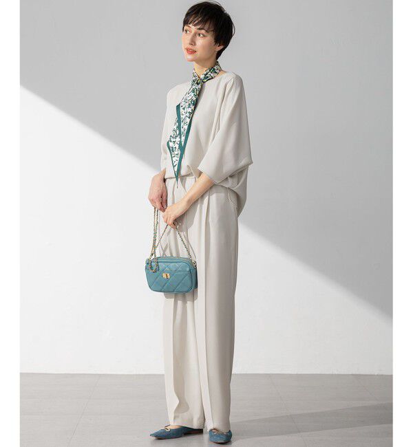 23区「【Oggi掲載/接触冷感/UVカット/吸水速乾】ストレッチジョーゼット ワイド パンツ」|その他|