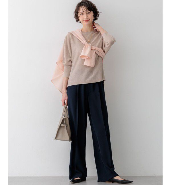 23区「【Oggi掲載/接触冷感/UVカット/吸水速乾】ストレッチジョーゼット ワイド パンツ」|その他|