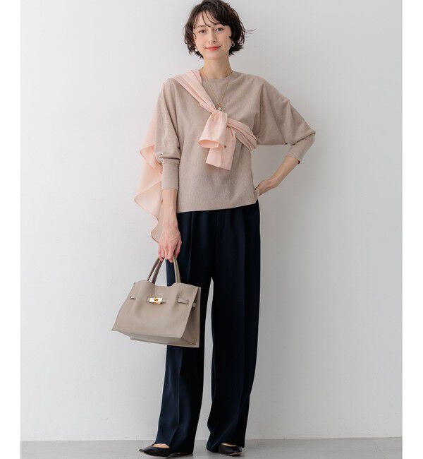 23区「【Oggi掲載/接触冷感/UVカット/吸水速乾】ストレッチジョーゼット ワイド パンツ」|その他|