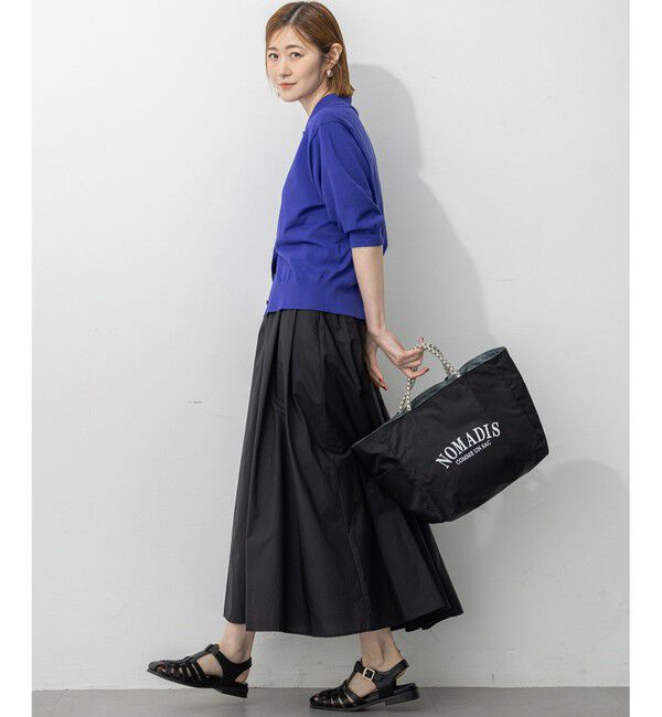 23区「【洗える】ナイロンコットンポプリン タック スカート」|スカート|