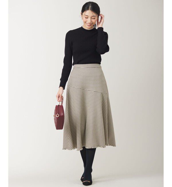 any SiS「【大人百花・美人百花掲載】ガンクラブフリンジ スカート」|スカート|