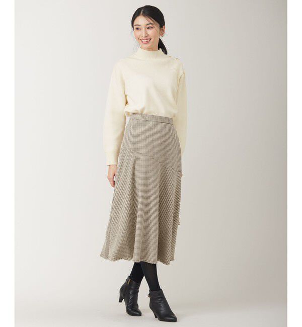 any SiS「【大人百花・美人百花掲載】ガンクラブフリンジ スカート」|スカート|