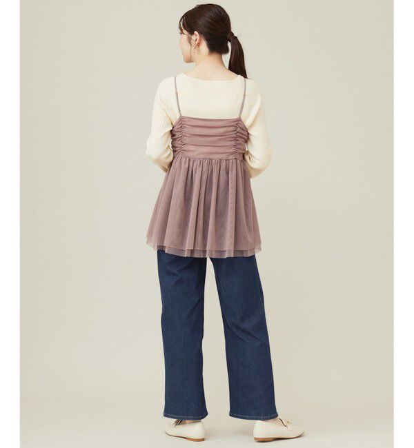 ANY SIS「【洗える】チュールレイヤード キャミソール」|キャミソール|