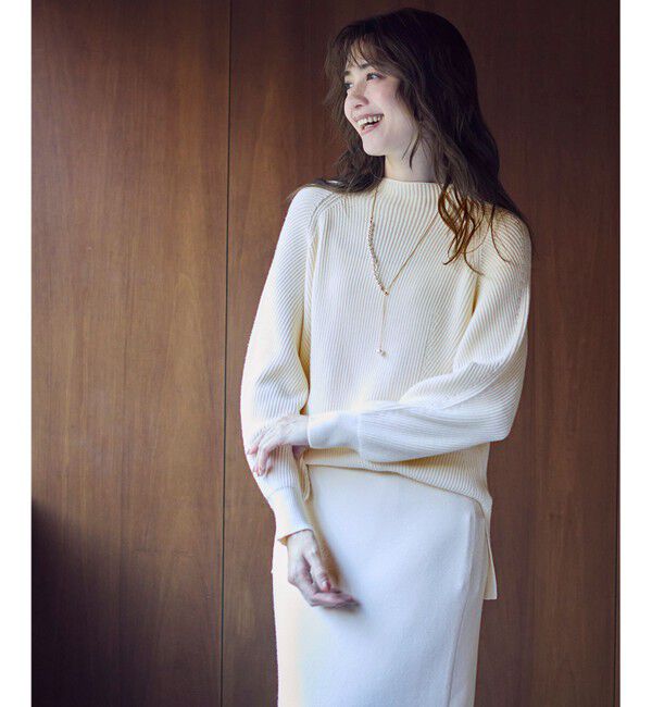 ANY SIS「【洗える・セットアップ可】アンチピリング変形畔 ボトルネック ニット」|ニット・セーター|